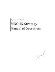 doh manual of operations philpen|Department of Health MNCHN Strategy .
